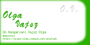 olga vajsz business card